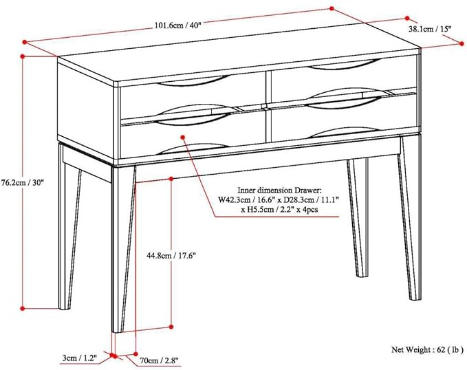 SIMPLIHOME Harper Console Table - Image 2