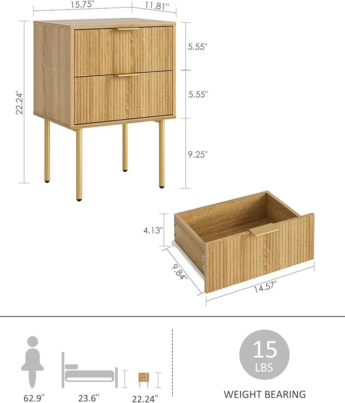 Nightstand, Morden Bedside Table - Image 2