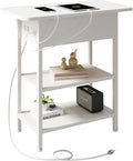 LIDYUK End Table with Charging Station, Flip Top Side Table with USB Ports and by LIDYUK