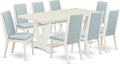 East West Furniture V027LA015-9 9 Piece Dining Set Includes a Rectangle Dining by EastWestFurniture