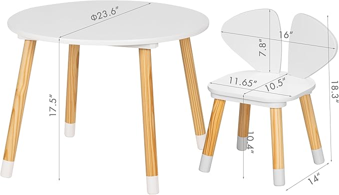 UTEX Kids Table and Chair Set, Toddler Table - Image 8