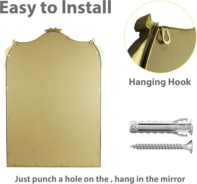 European Retro Mirror, Wall Mirror, Traditional Retro Baroque Mirror, - Image 6