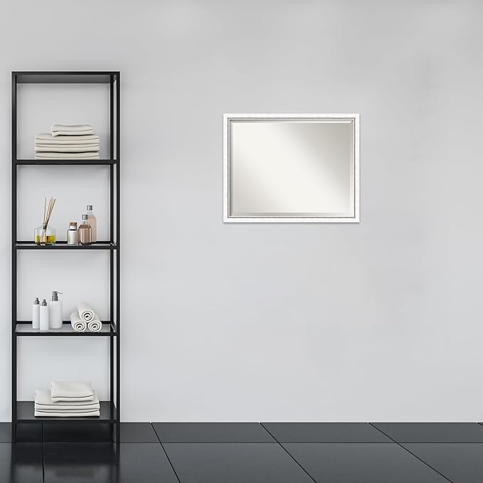 Amanti Art White Bathroom Mirror - Image 5