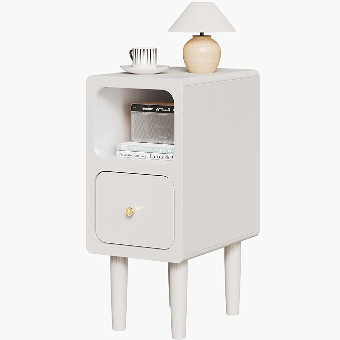 Narrow Nightstand, Solid Wood Night Stand by MVPSONAG
