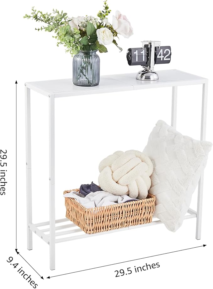 Wimarsbon 29.5" Sofa Tables, Narrow Console Table, 2 Tier Thin Sofa Table - Image 3