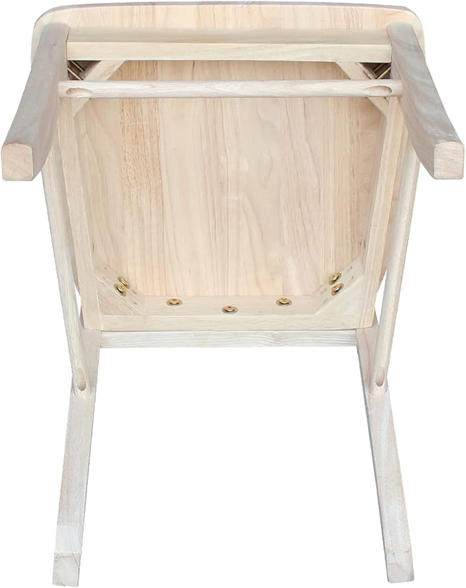 Set of Two X-Back Dining Chairs, Unfinished - Image 9