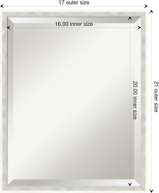 Amanti Art White Bathroom Mirror - Image 4