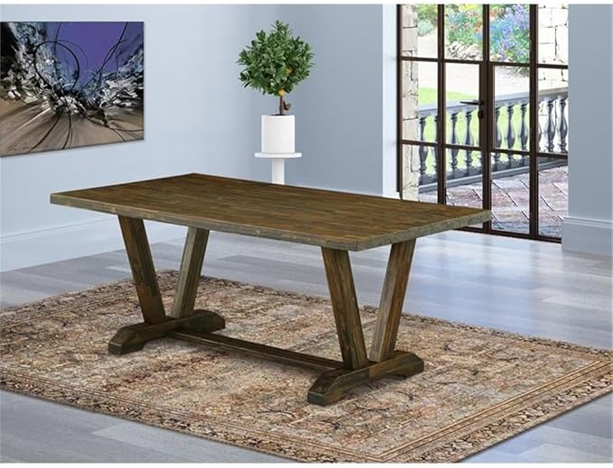 East West Furniture VT777 V-Style Dining Room Table - Image 2