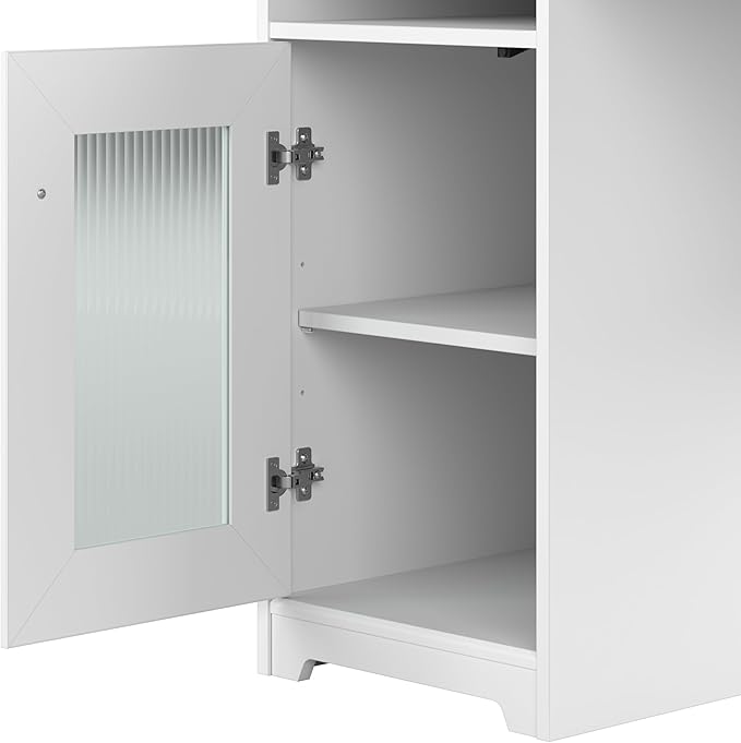 Bush Furniture Cabot L Shaped Computer Desk in White | Corner Table - Image 5