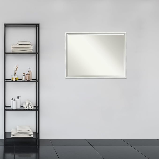 Amanti Art White Bathroom Mirror - Image 4