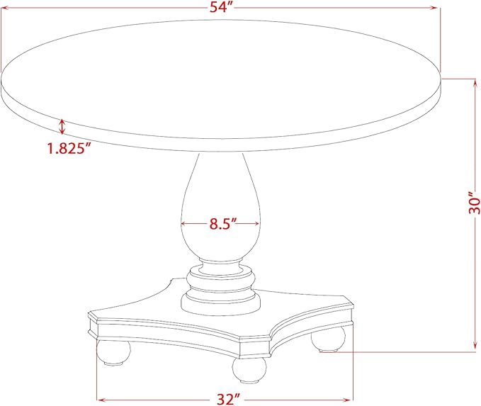 I52-0N-TP Dining Room Table - Image 3