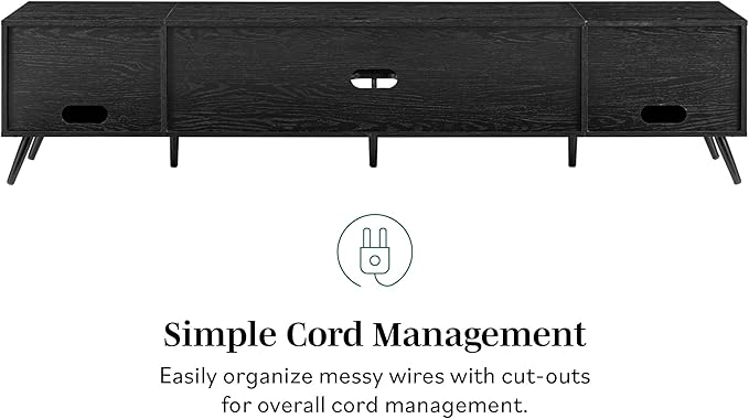 Walker Edison Nora Modern Minimal Open-Shelf TV Stand - Image 5