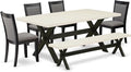 East West Furniture X627MZ650-6 6 Piece Dining Table Set Contains a Rectangle by EastWestFurniture