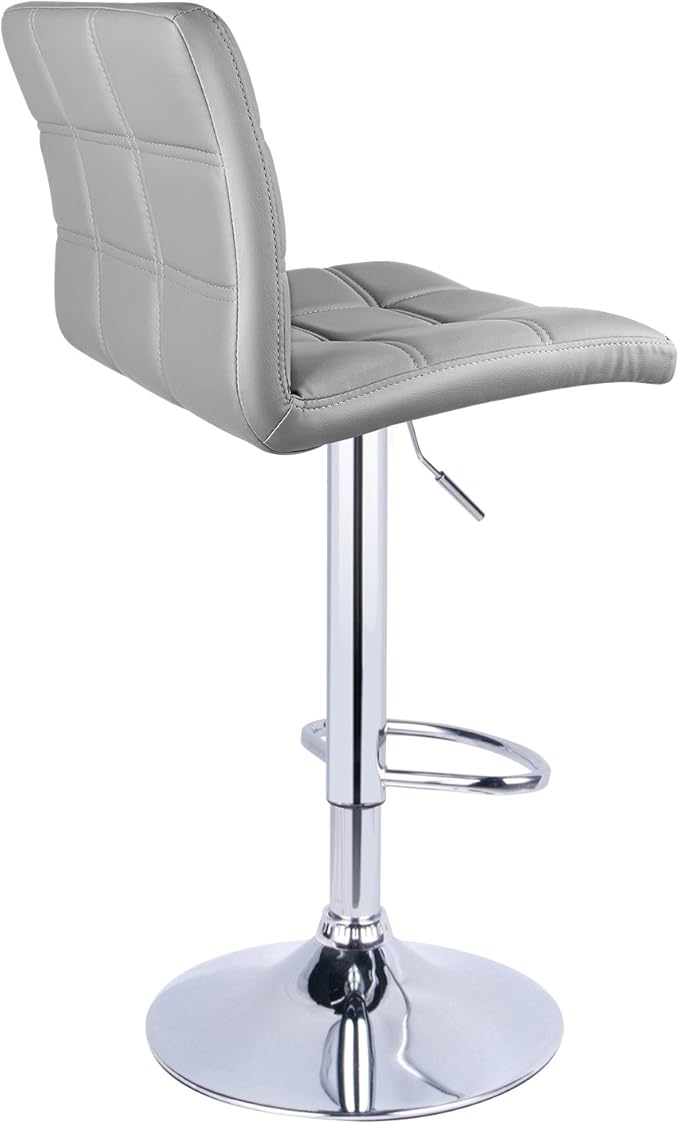 Leopard Modern Square Back PU Leather Adjustable Bar Stools - Image 6