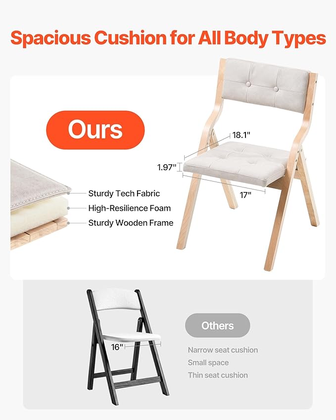 VEVOR Wooden Folding Chairs - Image 5