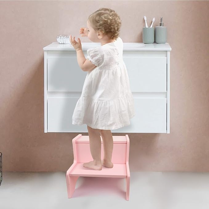 WOOD CITY Wooden Toddler Step Stool - Image 3