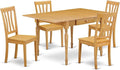 East West Furniture MZAN5-OAK-W 5 Piece Modern Dining Table Set Includes a by EastWestFurniture