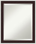 Amanti Art Wall Mirror 23x19 Maya Espresso Silver Rectangle Bathroom Mirror by AmantiArt