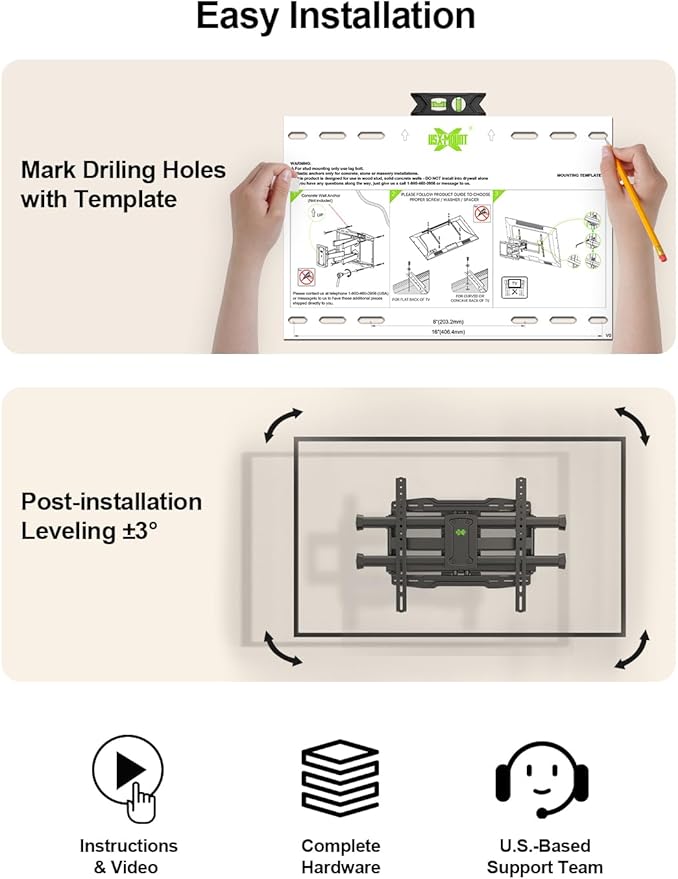 USX MOUNT Full Motion TV Wall Mount - Image 6