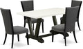 East West Furniture V626VE650-5 5 Piece Dining Set Includes a Rectangle Dining by EastWestFurniture