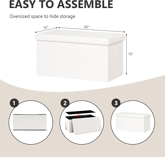 30.1" Storage Ottoman Bench - Image 3