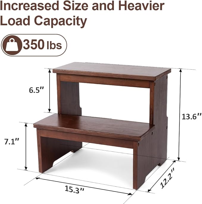 StrongTek Bamboo Two Step Stool - Image 3