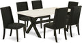 East West Furniture X627FL624-7 7 Piece Modern Dining Table Set Consist of a by EastWestFurniture