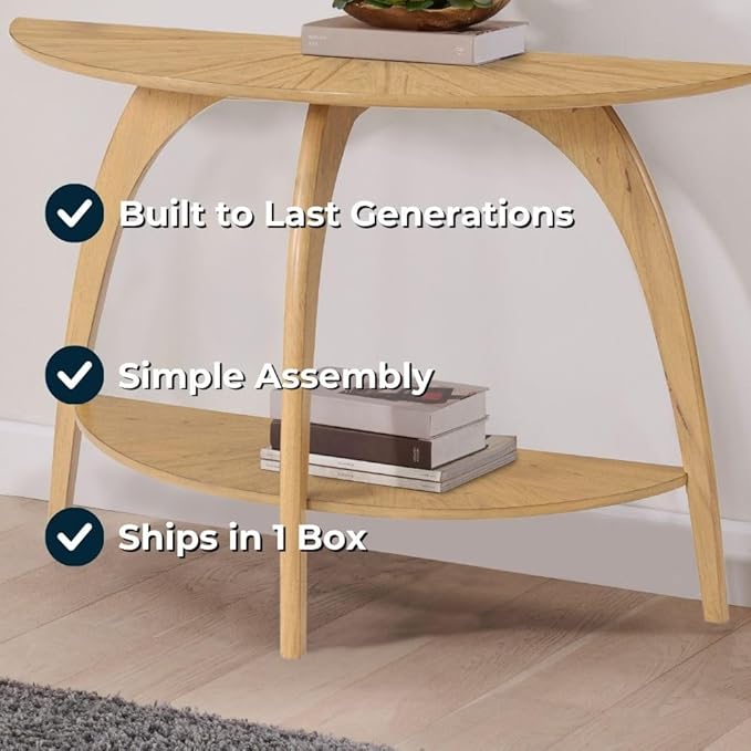 Martin Svensson Home LAX Half-Moon Sofa Console Table - Image 4