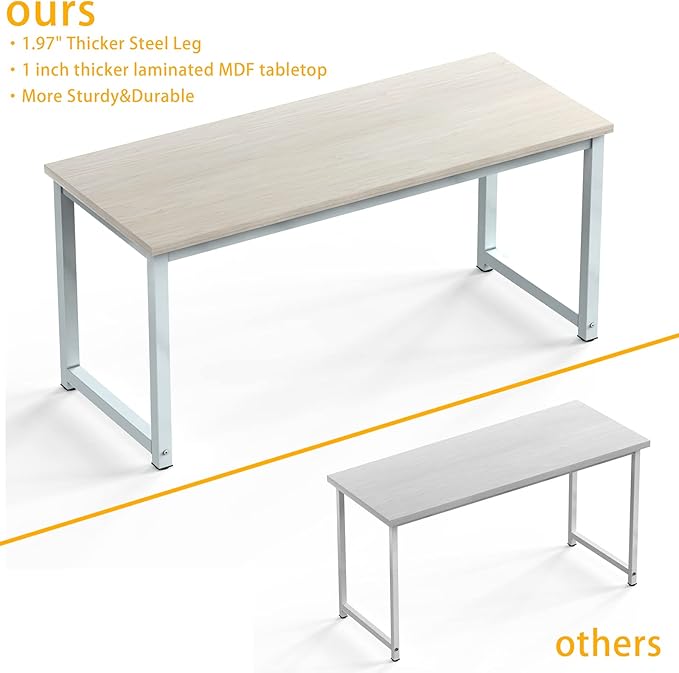 NSdirect Large Office Desk for Home Office, Large 63" Computer Desk Table - Image 5