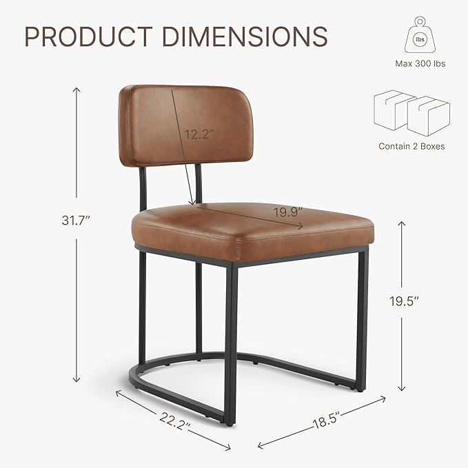Dining Chairs Set of 4, Upholstered Modern Kitchen Chairs - Image 2