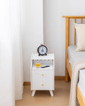 Small Nightstand, Narrow Nightstand, Solid Wood Night Stand, Narrow Side Table by SOBIBO