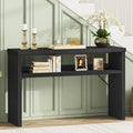 BON AUGURE Console Table with Storage, Wooden Couch Tables Behind Sofa by BONAUGURE
