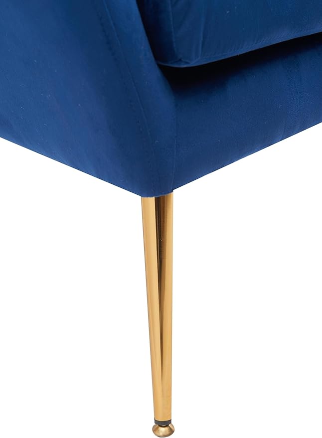 Container Furniture Direct Modern Chic Mid-Century Velvet Accent Armchair - Image 8
