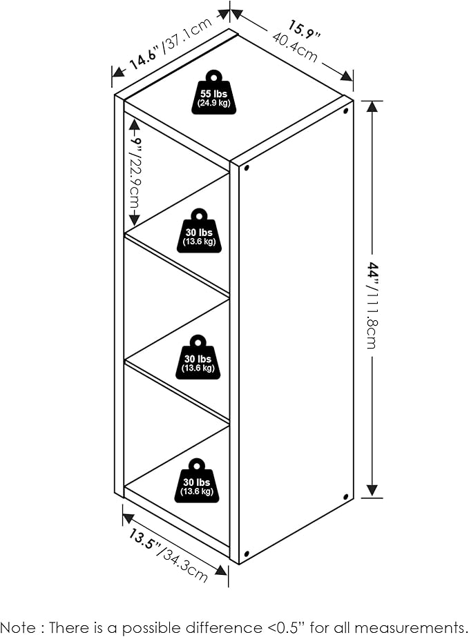 Furinno Cubicle Open Back Decorative Cube Storage Organizer - Image 3