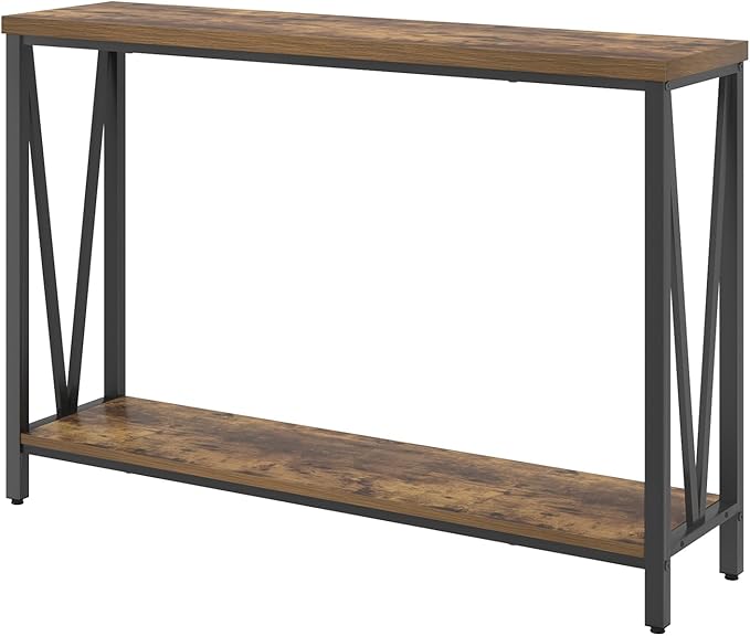 EXCEFUR Entryway Table, Narrow Sofa Console Tables Behind Couch, Modern Entry - Image 9