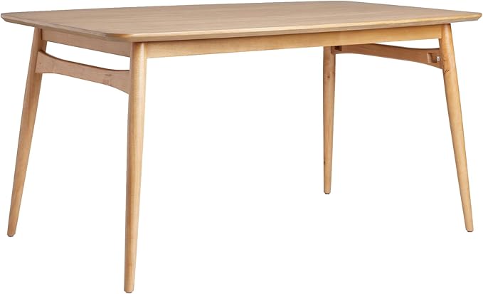 Walker Edison Mid-Century Modern Solid Wood Tapered-Leg Dining Table, 59 Inch by WalkerEdison