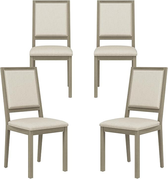 COLAMY Wood Dining Chairs Set of 4, Mid Century Modern Upholstered Kitchen by COLAMYINC