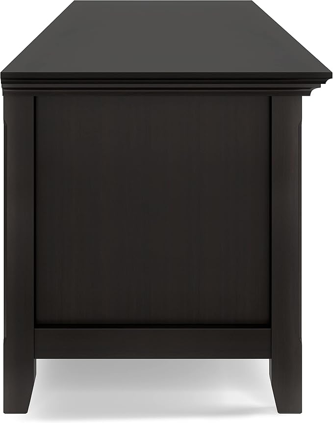 SIMPLIHOME Amherst 72-inch Wide Solid Wood Low TV Stand in Hickory Brown - Image 7