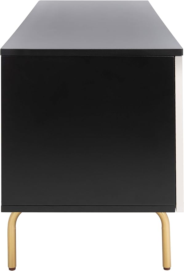 SAFAVIEH Genevieve TV Stand for up to 65" Flatscreen – Black & White Washed - Image 6