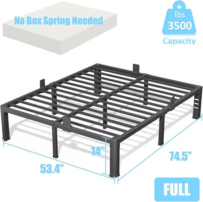 FUIOBYVV 14 Inch Full Bed Frame - Image 3