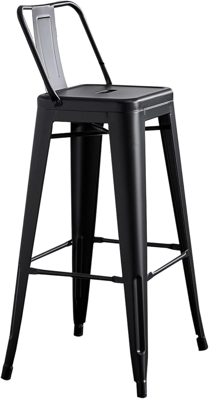 AC Pacific 30” Metal Barstool Set of 4 – Country Rustic Style - Image 4