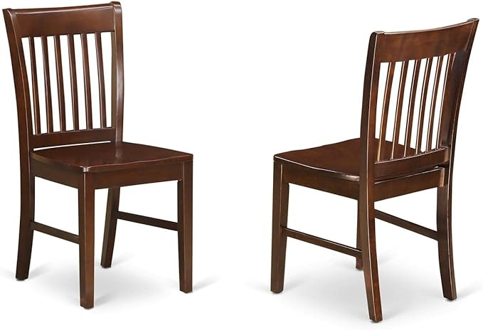East West Furniture ANNO5-MAH-W 5 Piece Dining Set Includes a Round Dining Room - Image 5