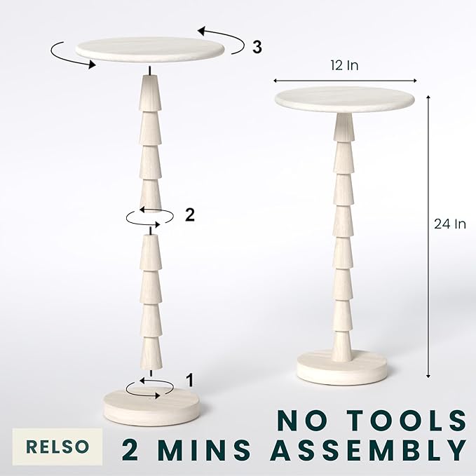 Relso Sakala Solid Mango Wood Drink Table - Image 2