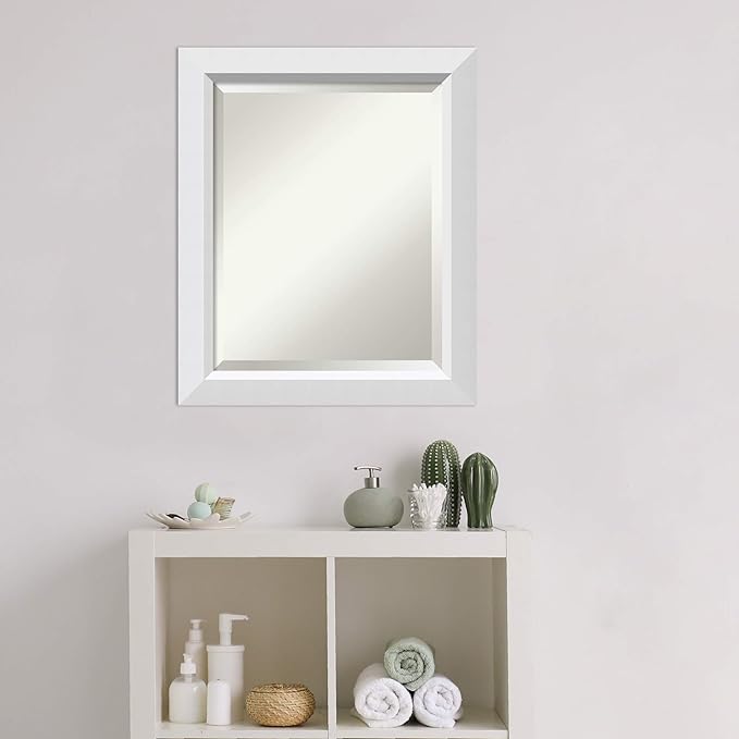 Amanti Art White Bathroom Mirror - Image 6