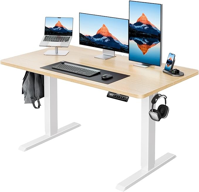 HUANUO 48" x 24" Electric Standing Desk Adjustable Height, 4 Memory Height by HUANUO
