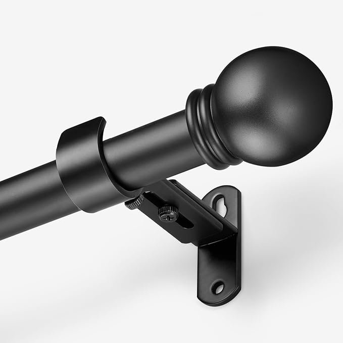 Curtain Rods for Windows 16 to 92 Inches, Curtain Rod Max Adjustable Length of by AMZSEVEN