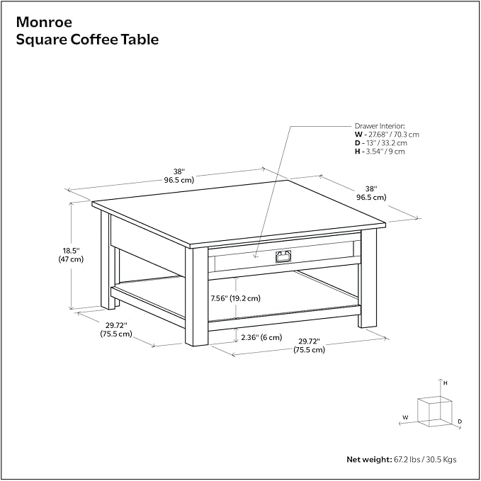 SIMPLIHOME Monroe Square Coffee Table - Image 12