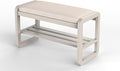 Solid Wood Shoe Rack, 2 Tier Shoe Storage Bench by Unknown