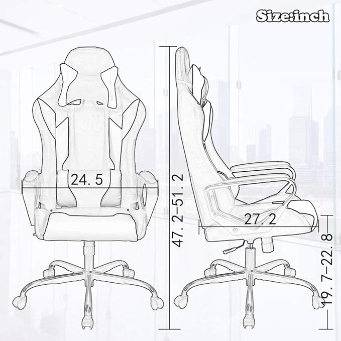 Office Chair Gaming Chair Desk Chair Ergonomic Executive Swivel Rolling - Image 3