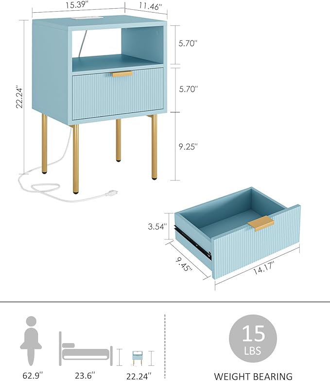 Nightstand, Morden Bedside Table - Image 2